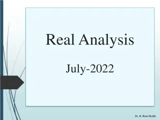 Dr. B. Rami Reddy - Real Analysis July 2022
