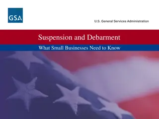 Understanding Suspension and Debarment: Key Information for Small Businesses