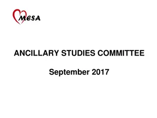 Ancillary Studies Committee Updates September 2017