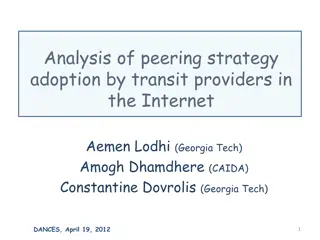 Peering Strategy Adoption by Transit Providers in Internet