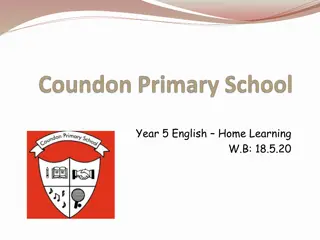 Year 5 English Home Learning - Setting Description