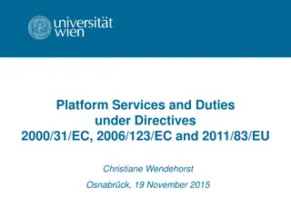 Understanding Platform Services and Duties under EU Directives