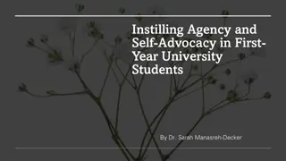 Instilling Agency and Self-Advocacy in University Students