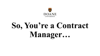 Contract Manager's Essential Procedures