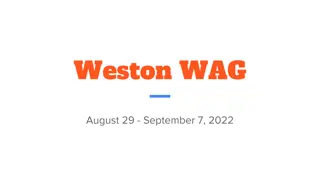 Weston WAG August-September 2022 Learning Plan