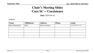 IEEE 802.11-24/1334r1 Coex SC Meeting Slides