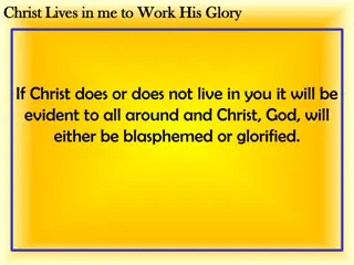 Bringing Glory to Christ Through Obedience