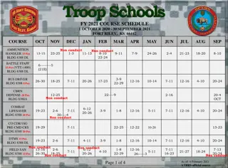 Fort Riley Course Schedule