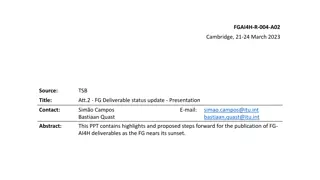 AI4H Deliverables Status Update Highlights