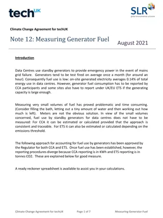 Measuring Generator Fuel in Data Centres: CCA & ETS Guidelines