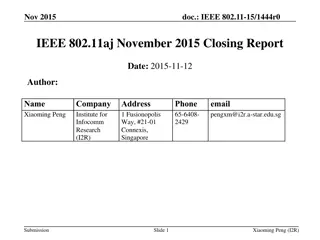 IEEE 802.11-15/1444r0 Closing Report Summary