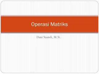Matrix Operations and Examples
