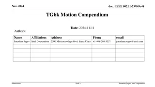 IEEE 802.11-23/049r48 TGbk Motion Compendium