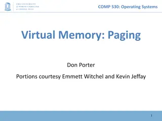 Operating Systems Paging and Virtual Memory