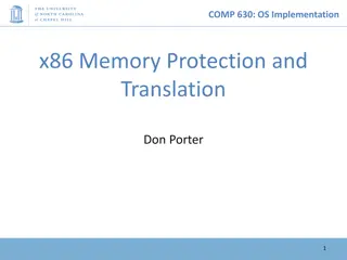 x86 Memory Protection and Translation in OS Implementation