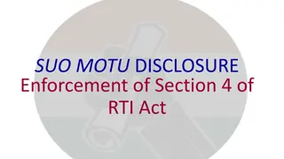 Suo Motu Disclosure Enforcement of Section 4 RTI Act