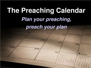 Developing a Preaching Calendar for Effective Sermons
