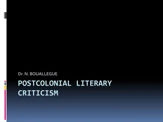 Postcolonial Literary Criticism Overview