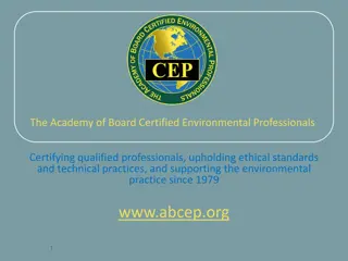 Certified Environmental Professional - ABCEP Overview