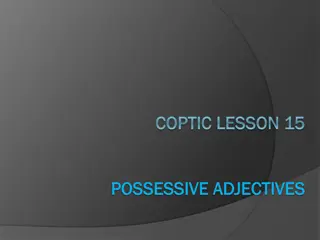 Learning Coptic: Possessive Adjectives and Vocabulary Review