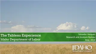 The Tableau Experience by Idaho Department of Labor