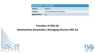 IEEE-SA Prioritizing Global Technology Standards