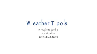 Weather Tools and Educational Activities by Ms. Graham