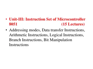 Microcontroller 8051 Addressing Modes & Instructions