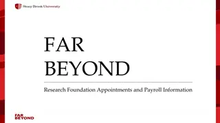 Research Foundation Appointments and Payroll Information