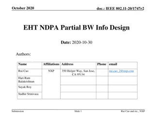 IEEE 802.11-20/1747r2 EHT NDPA Partial BW Info Design