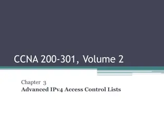Advanced IPv4 Access Control Lists Overview