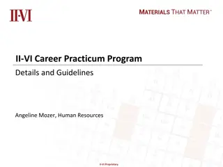 II-VI Career Practicum Program Details