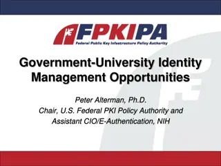 Government University Identity Management Overview