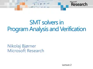 SMT Solvers in Program Analysis and Verification
