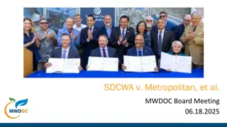 Water Exchange Agreement Settlement Details