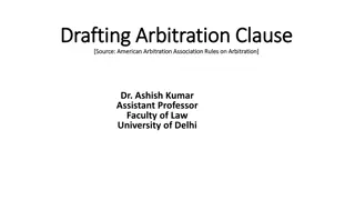 Efficient Arbitration Clause Drafting