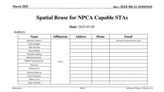 IEEE 802.11-25 Spatial Reuse for NPCA Capable STAs