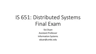 Distributed Systems Final Exam Overview
