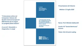 Webinar on Online Interaction in CLIL & Social Reading