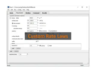 Custom Rate Laws for Reactive Modeling