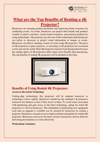 What are the Top Benefits of Renting a 4K Projector?