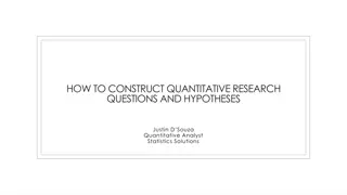 Constructing Quantitative Research Questions and Hypotheses