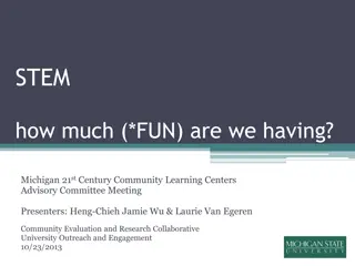 STEM Activities Analysis at Michigan 21CCLC Meeting