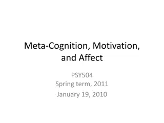 Understanding Meta-Cognition, Motivation, and Affect in Psychology
