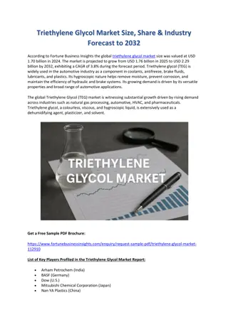 Triethylene Glycol Market Size, Share & Industry Forecast to 2032