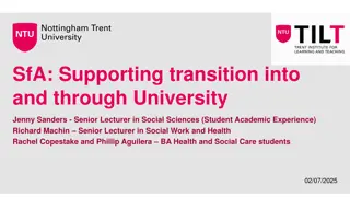 Supporting University Transition for Health and Social Care Students