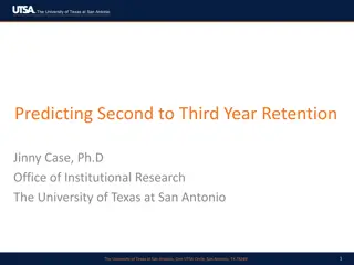 Predicting Second to Third Year Retention at UTSA