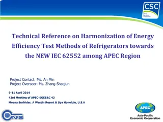 Energy Efficiency Test Methods Harmonization for Refrigerators