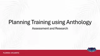 Anthology Training and Assessment Planning