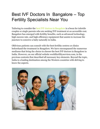 Best IVF Doctors In  Bangalore – Top Fertility Specialists Near You